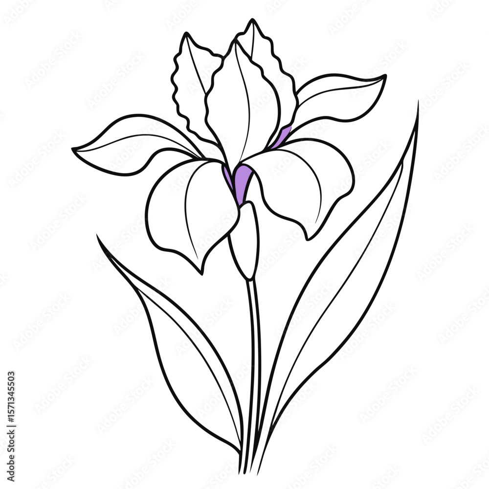Obraz premium black and white flower