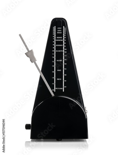Tableau sur toile Classic black mechanical metronome with detailed tempo scale