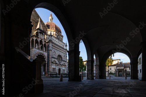 Cappella Colleoni viewed from the passage under Palazzo della Ragione in Bergamo Alta