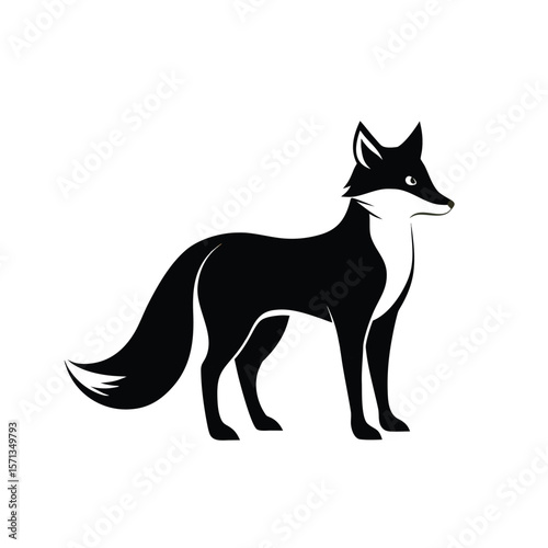black fox silhouette
