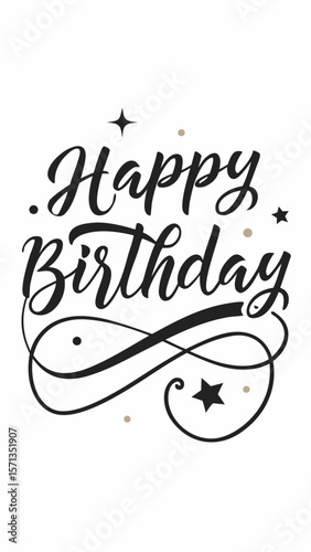 vector illustration of a happy birthday greeting card