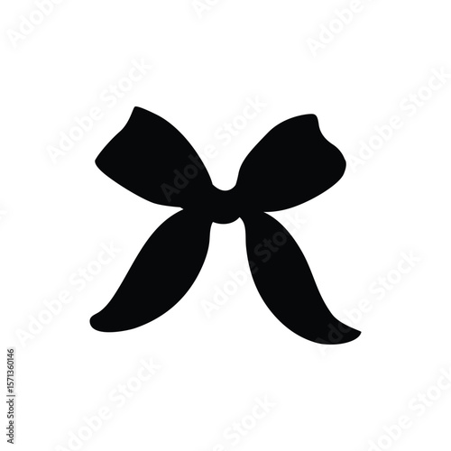 Red satin ribbons. Red ribbon with bows. Trendy hand drawn design for textiles, home decor, packaging. Vector bow and ribbon for Christmas gifts, Valentine's Day, birthday.Trendy cute girl accessories