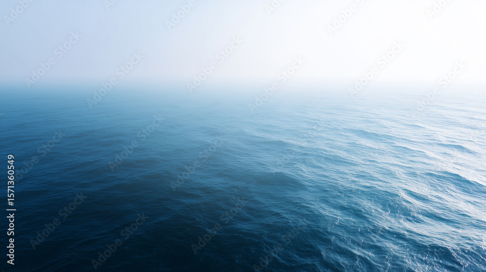Obraz premium Vast empty ocean gentle wave blue water tranquil horizon peaceful nature outdoor