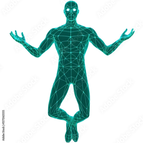 Hero with telekinetic stance