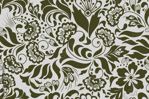 seamless pattern batik mehndi ornament wallpaper background