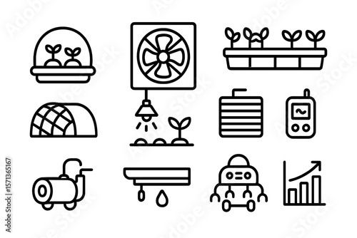 Smart agriculture technology vector illustration for sustainable farming design