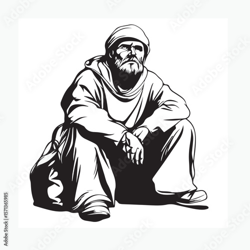 old street beggar