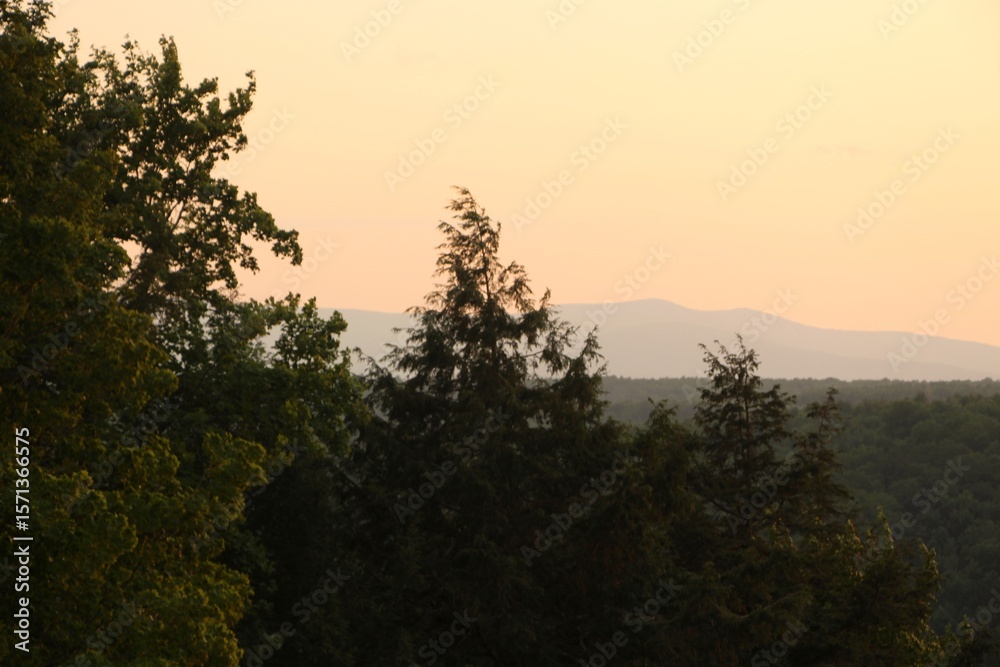 sunset in the mountains sunset in the mountains