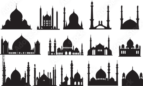 This vector illustration depicts the famous Hungarian Parliament building as a city skyline silhouette, a symbol of European architecture and travel.