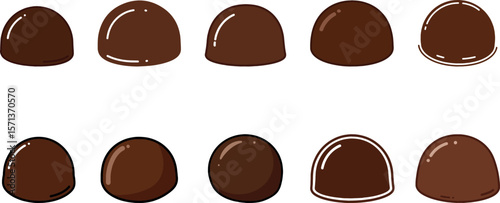 chocolate ball vector illustration art design