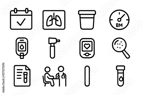 Medical icons vector illustration for healthcare and diagnosis design in line style