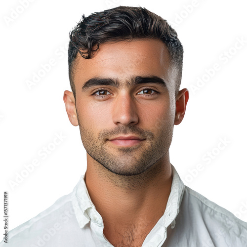 male headshot isolated on transparent background