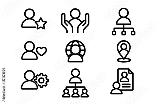 Business and networking icons vector illustration for web and print design