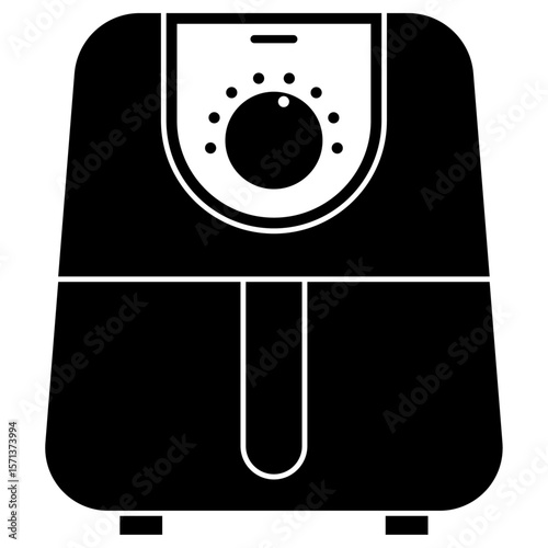 air fryer icon line vector.