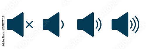 Speaker volume icon with sound waves. Speaker icon vector illustration. volume sign and symbol. loudspeaker icon. sound symbol. speaker on, off. Mute and silent icon set. Design eps 10. 