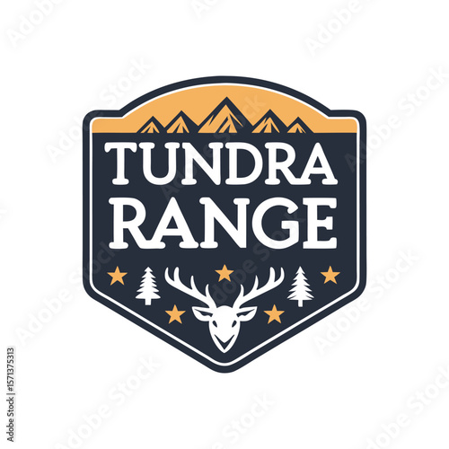 A badge design featuring a tundra landscape silhouette and a reindeer antler icon, likely representing a company or organization from Colorado (CO).