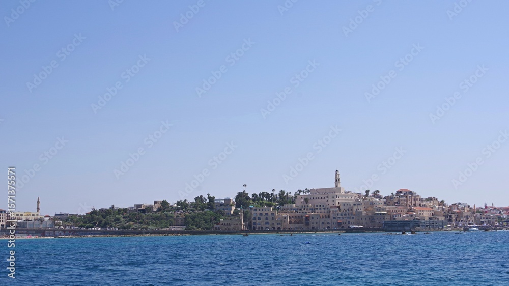 view from the sea to tel aviv jaffa israel view from the sea to tel aviv jaffa israel