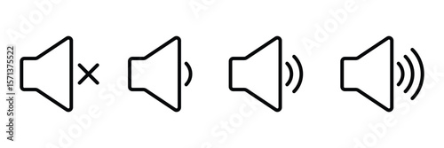 Speaker volume icon with sound waves. Speaker icon vector illustration. volume sign and symbol. loudspeaker icon. sound symbol. speaker on, off. Mute and silent icon set. Design eps 10. 