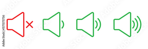 Speaker icon vector illustration. volume sign and symbol. loudspeaker icon. sound symbol. Speaker Set Icon. Sound Icon. volume icon vector. Volume icon simple illustration logo art. Design eps 10. 