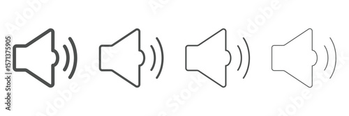 Speaker volume icon with sound waves. Speaker icon vector illustration. volume sign and symbol. loudspeaker icon. sound symbol. speaker on, off. Mute and silent icon set. Design eps 10. 