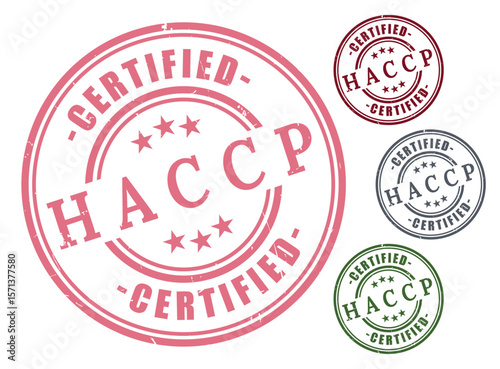 HACCP Compliance Labels, Vector Set of Food Quality Guarantee Stamps