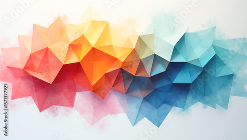 abstract polygonal colored shapes