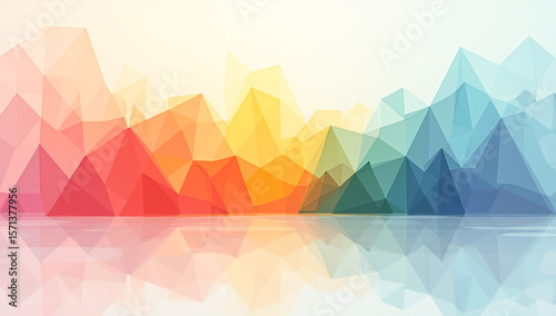 abstract polygonal colored shapes