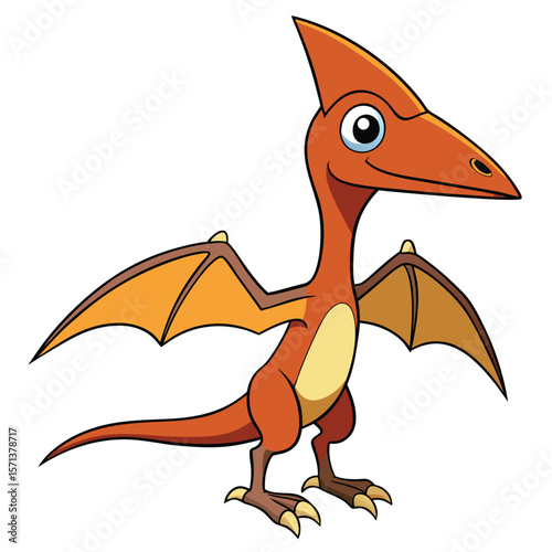 Pterodactylus, a dangerous carnivorous flying dinosaur from the Jurassic period