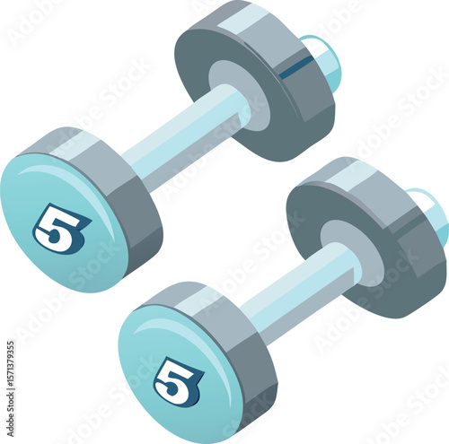 A detailed set of dumbbells, gleaming and ready for fitness and strength training.