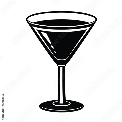 Minimal vector of a cocktail glass.