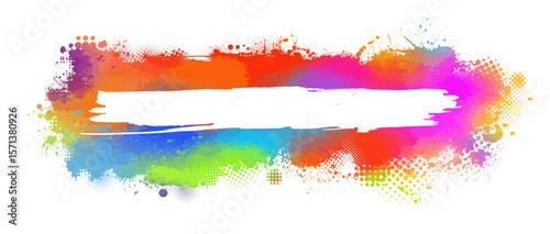 colored Blot Frame hand drawn. Not AI. Vector illustration