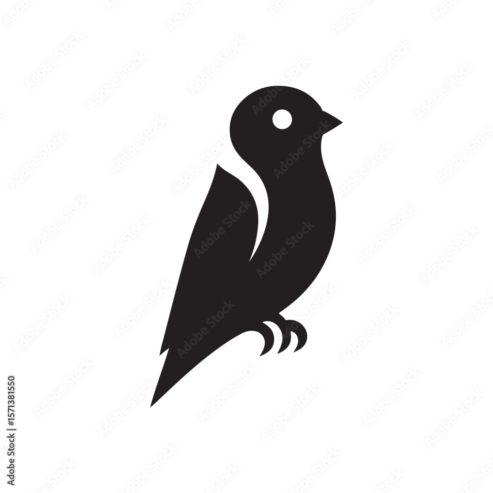 Obraz premium lovebird vector silhouette clip art logo design illustration. abstract bird collections.