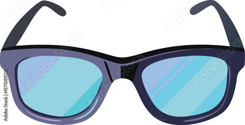 A pair of trendy sunglasses with reflective lenses, sleek frames, and modern design.