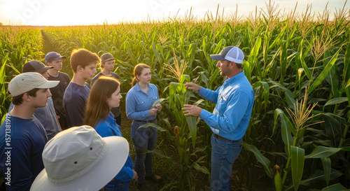 Agriculture Students Learning Corn Farming