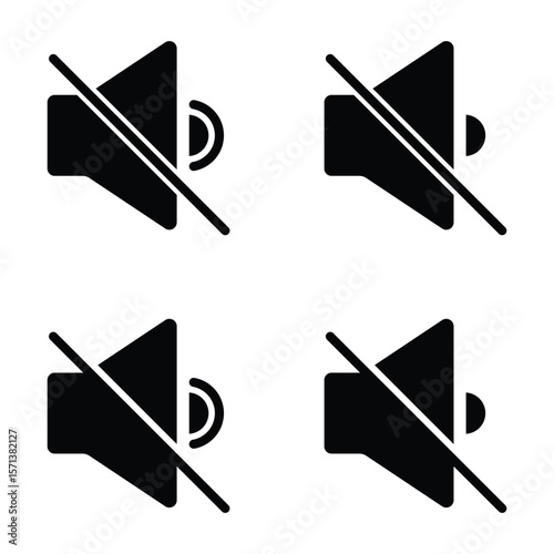 speaker icon set. noise icons symbol. sound level. silent signs. Volume symbol. Megaphone icons set. Loudspeaker megaphone icon collection. Shout announce. Loud speaker public announcement. EPS 10. 