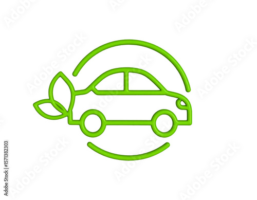 Outline Car Icon (Green)