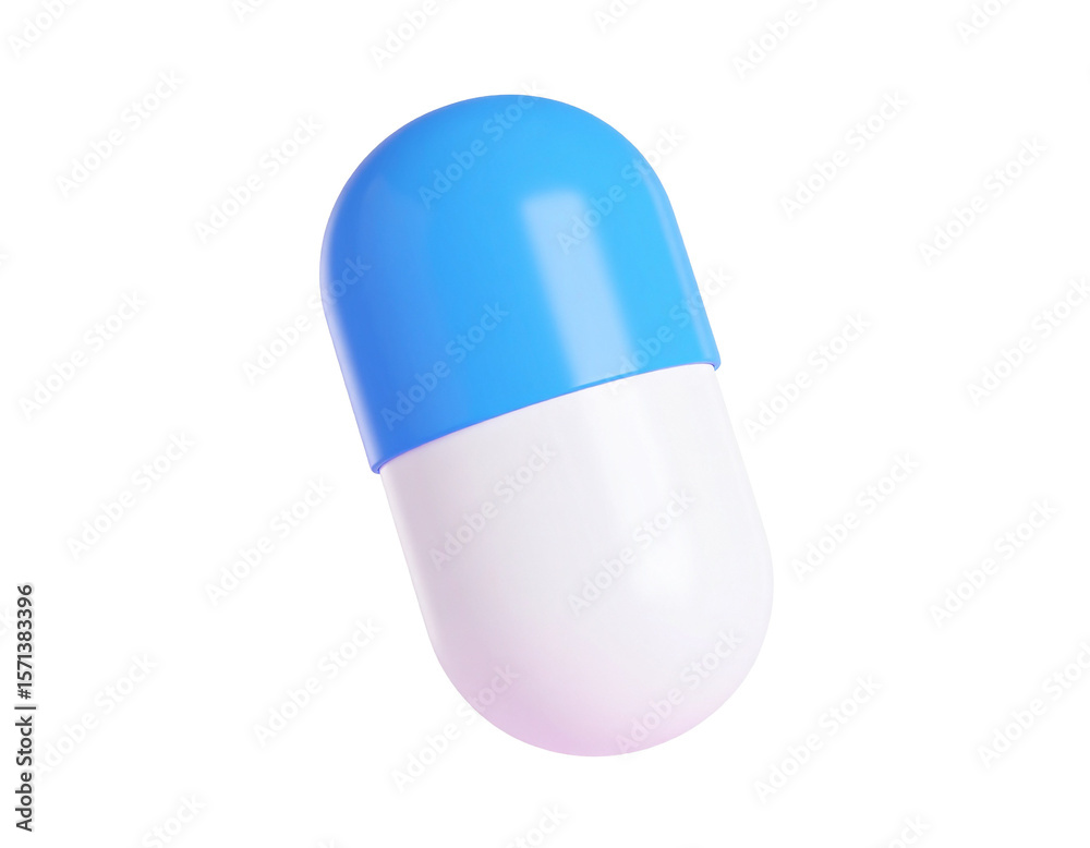 Blue and White Capsule Pill Blue and White Capsule Pill