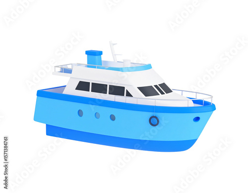 Blue Yacht Boat