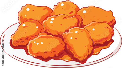 Delicious Crispy Buffalo Chicken Wings on a Plate