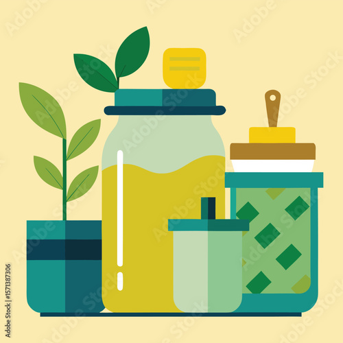 Natural Oils Beauty Products and Plant for Wellness and Self Care