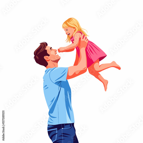 A father holding his child in a warm and caring embrace at home, expressing love, trust, and emotional connection