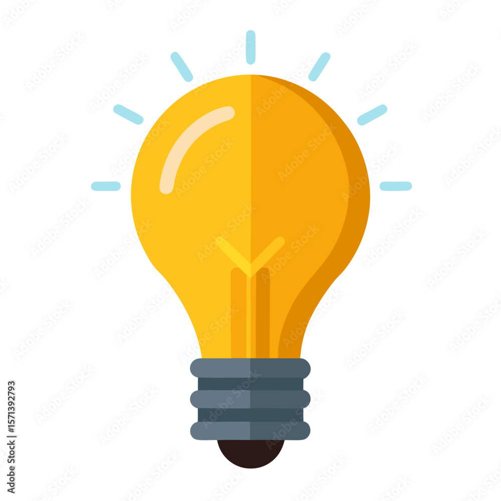Fototapeta premium Outline Light Bulb Illustration Design