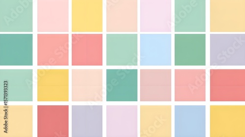 Pastel Color Grid: Modern Minimalist Background