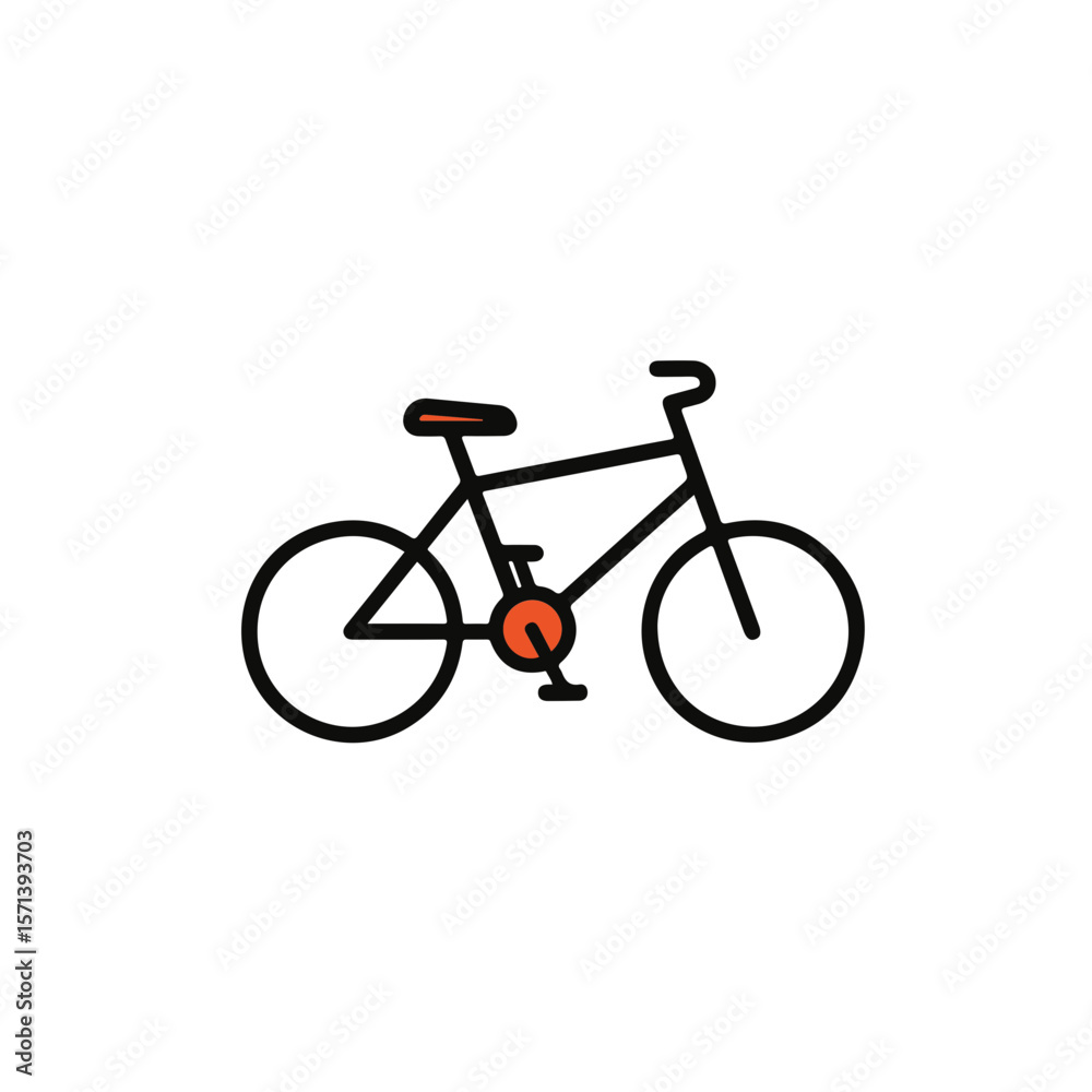 Fototapeta premium A modern bicycle, a symbol of outdoor activity and sustainable transportation.