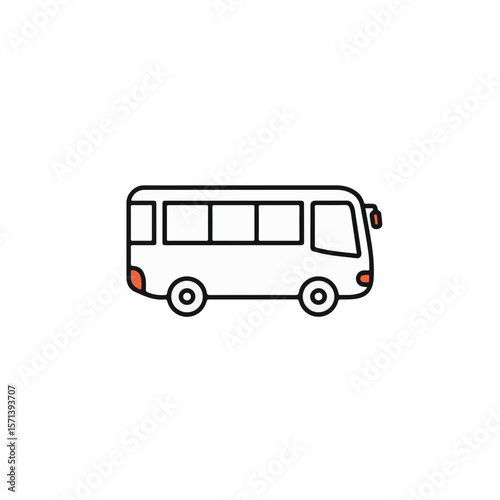 Simple and clear illustration of a bus. 