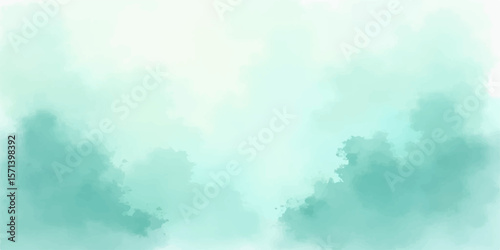 Abstract watercolour sky texture, a beautiful blue grunge cloudscape with bright sunlight