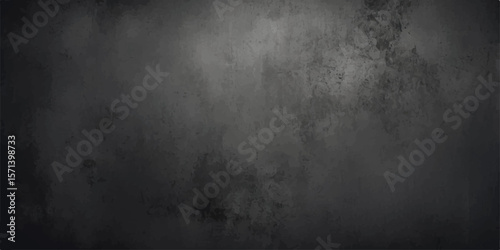 Old dirty black concrete wall with a dark grunge metal texture