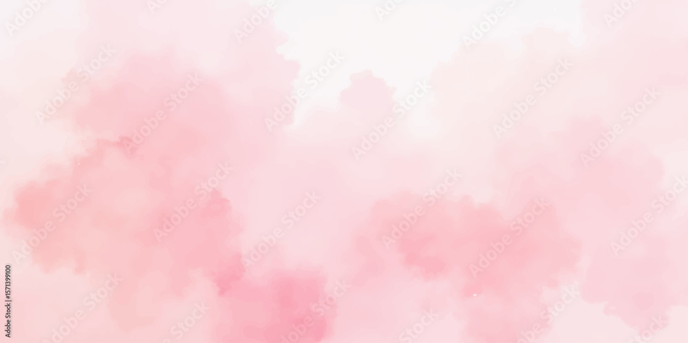 Fototapeta premium Soft pink abstract watercolour background with cloudy texture and artistic paint effect