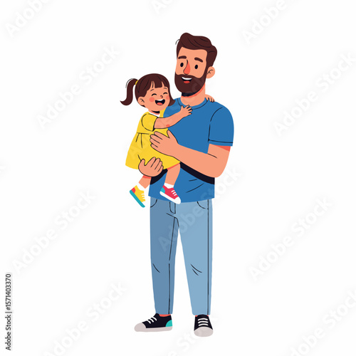 A father holding his child in a warm and caring embrace at home, expressing love, trust, and emotional connection