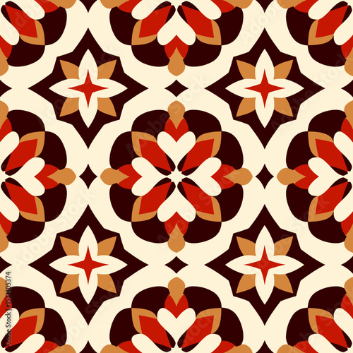 Terracotta Moroccan Geometric Pattern